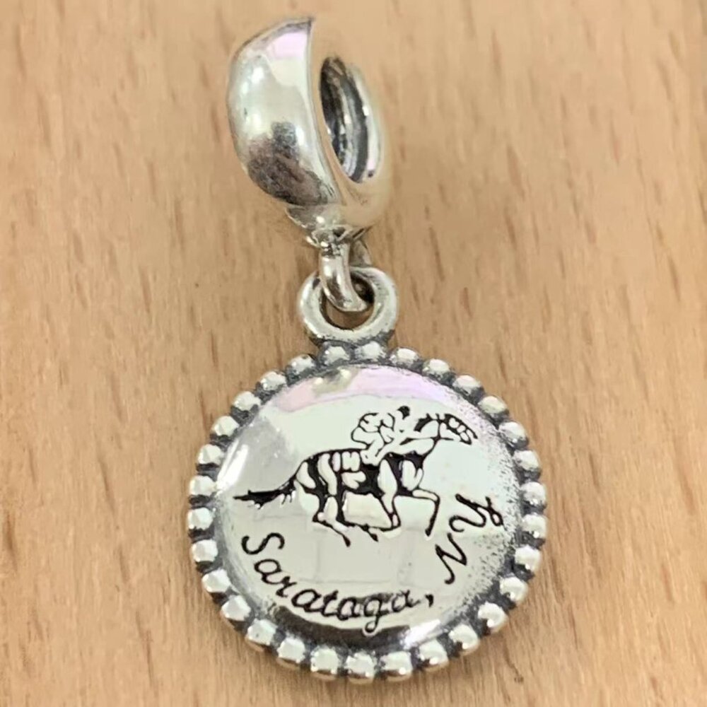 Pandora New York Racing Racehorse says Saratoga Charm, S925 Silver Bracelets - Picture 1 of 4